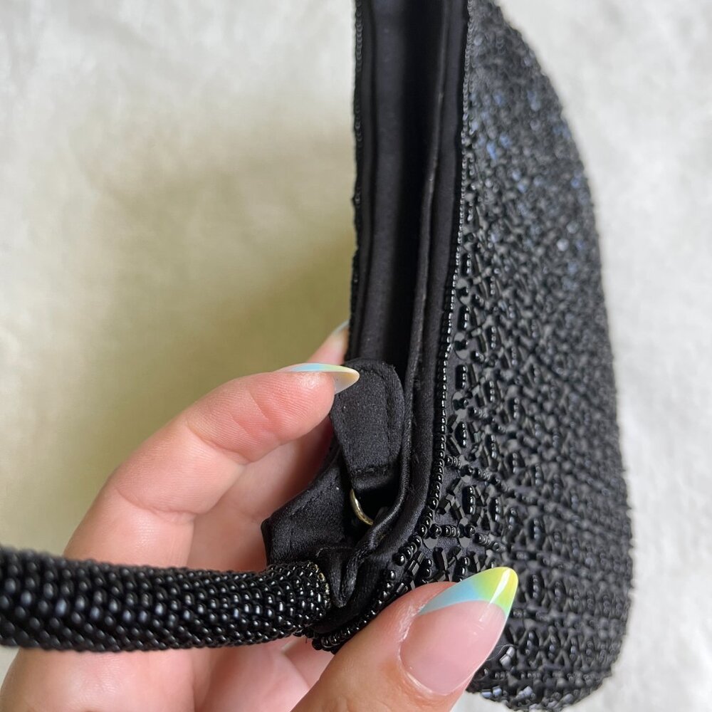 3/$30 🌟 Little Black Sequin Beaded Evening Shoulder Bag - Picture 5 of 5